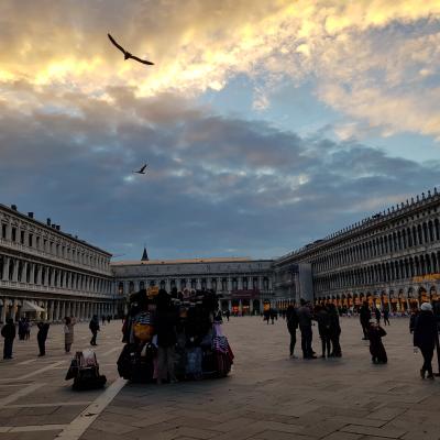 tramonto in Piazza San Marco