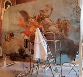 Ölgemälde des Malers Giambattista Tiepolo wird in der Ca´ Rezzonico restauriert